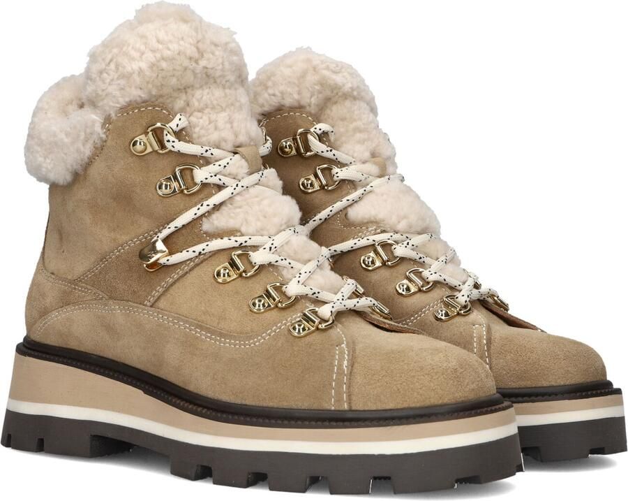 BLASZ Veterboots Dames 264 Maat: 38 Materiaal: Suède Kleur: Beige