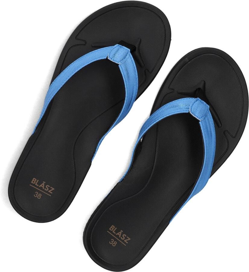 BLASZ Teenslippers Dames Bella 2402 Maat: 42 Materiaal: Leatherlook Kleur: Blauw