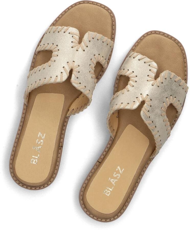 BLASZ Slippers Dames 0657-03 Maat: 40 Materiaal: Leatherlook Kleur: Goudkleurig