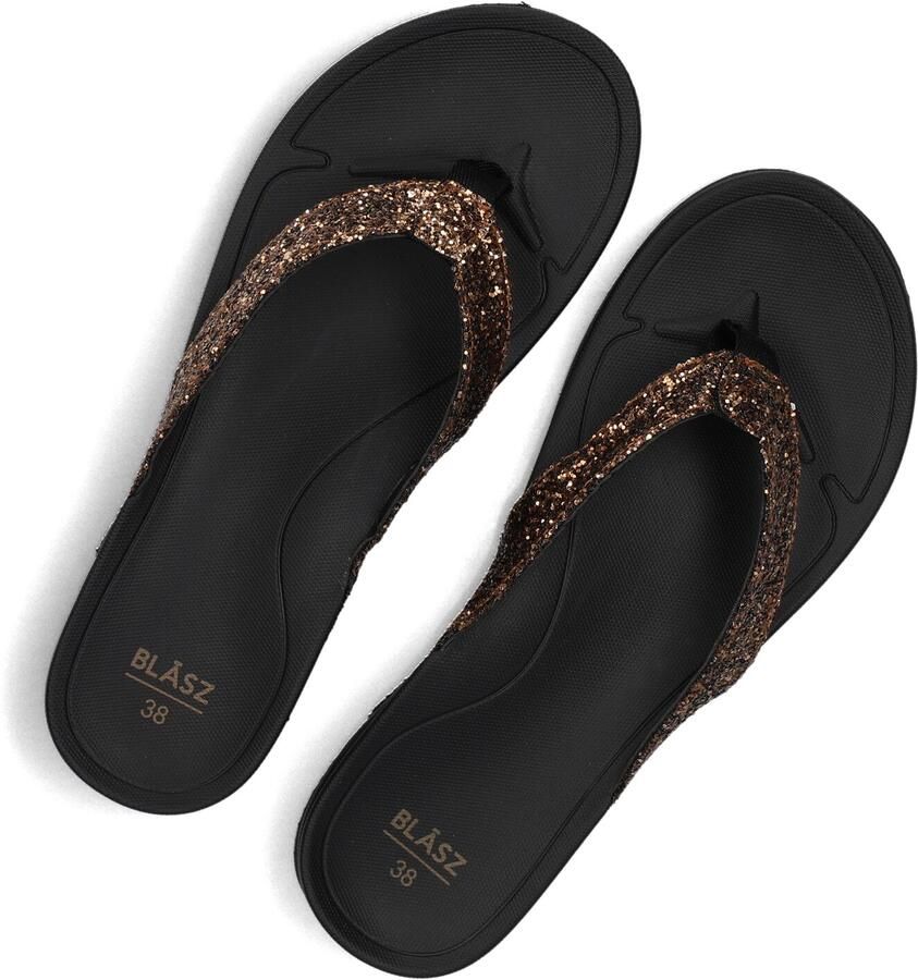 BLASZ Teenslippers Dames Bella 2402 Maat: 38 Materiaal: Leatherlook Kleur: Bronskleurig