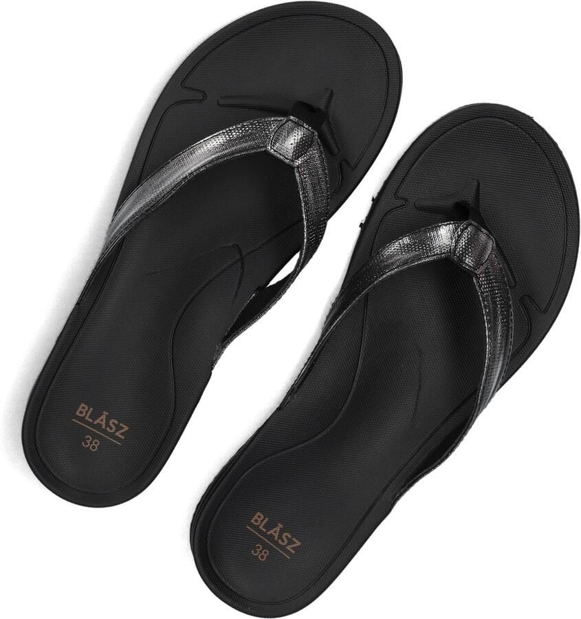 BLASZ Teenslippers Dames Bella 2402 Maat: 43 Materiaal: Leatherlook Kleur: Zwart