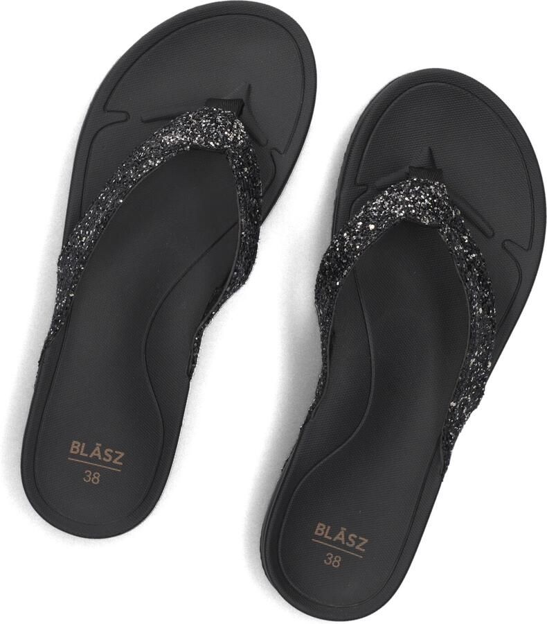 BLASZ Teenslippers Dames Bella 2402 Maat: 41 Materiaal: Leatherlook Kleur: Zwart