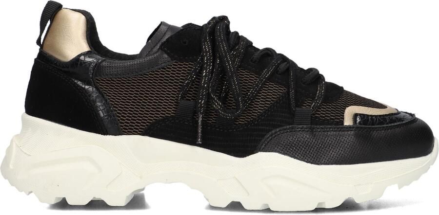 Omoda Alicia 402-k Sneakers Leren Sneaker Dames Zwart