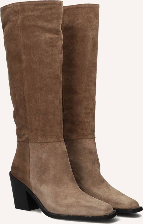 BLASZ Hoge Laarzen Dames 12 Maat: 36 Materiaal: Suède Kleur: Taupe