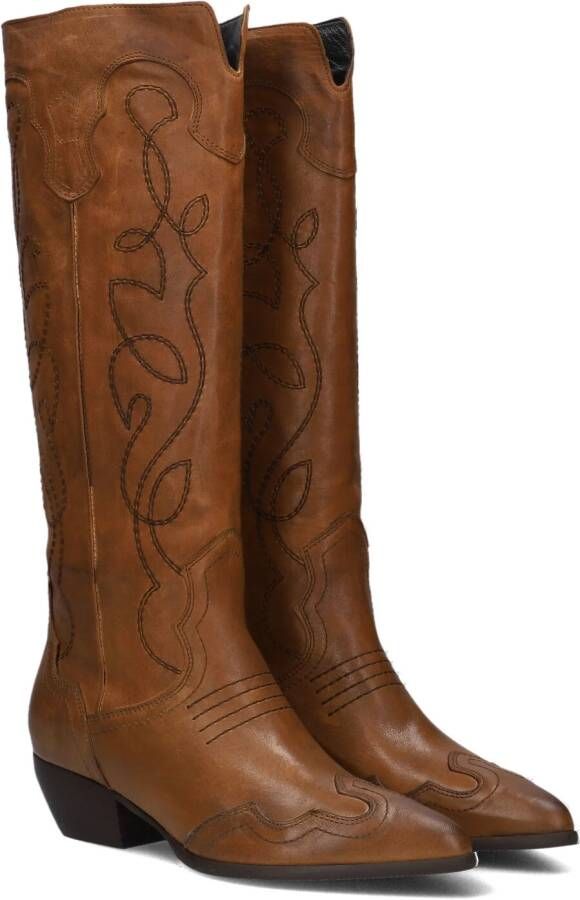 BLASZ Hoge Laarzen Dames 123 Maat: 42 Materiaal: Leer Kleur: Cognac