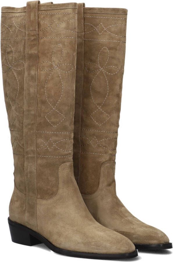 BLASZ Cowboylaarzen Dames 40 Maat: 37 Materiaal: Suède Kleur: Taupe