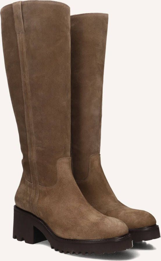 BLASZ Hoge Laarzen Dames Evs-5014 Maat: 42 Materiaal: Suède Kleur: Taupe