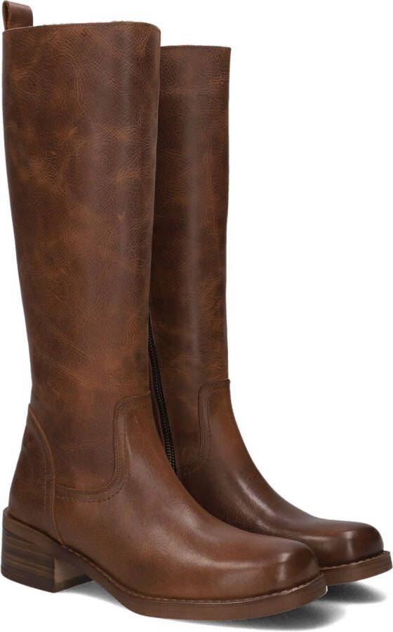 BLASZ Hoge Laarzen Dames 2167 Maat: 40 Materiaal: Leer Kleur: Cognac
