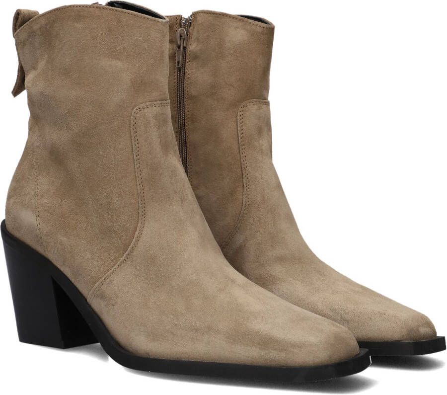 BLASZ Enkellaarsjes Dames 14 Maat: 39 Materiaal: Suède Kleur: Taupe