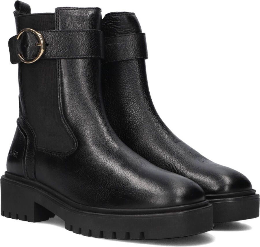 BLASZ Enkelboots Dames Monk-28 Maat: 39 Materiaal: Leer Kleur: Zwart
