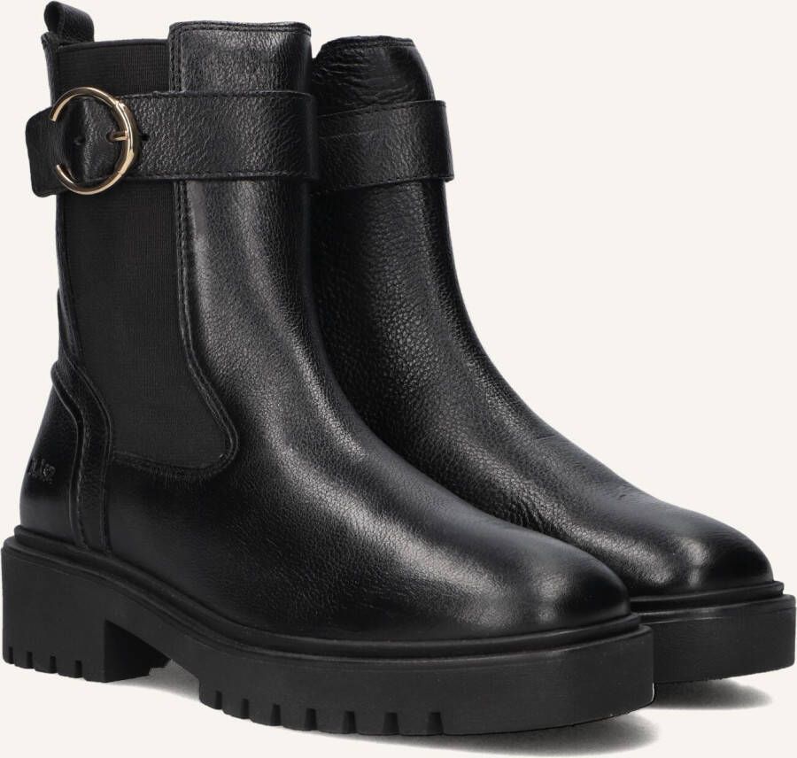 BLASZ Enkelboots Dames Monk-28 Maat: 41 Materiaal: Leer Kleur: Zwart