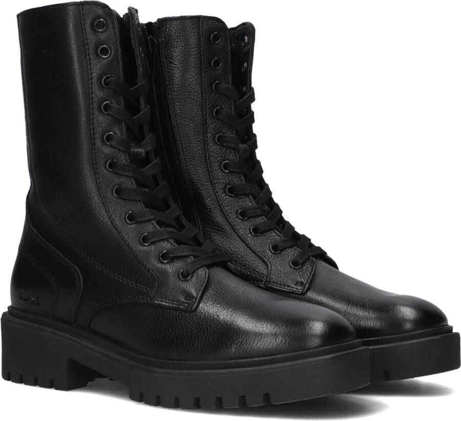BLASZ Veterboots Dames P7337 Maat: 37 Materiaal: Leer Kleur: Zwart