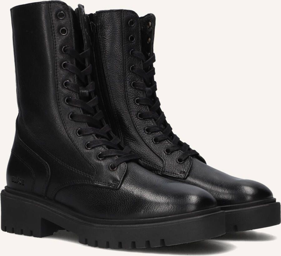 BLASZ Veterboots Dames P7337 Maat: 42 Materiaal: Leer Kleur: Zwart