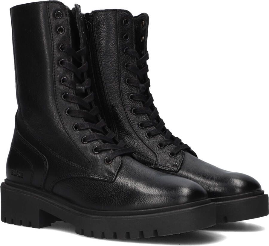 BLASZ Veterboots Dames P7337 Maat: 42 Materiaal: Leer Kleur: Zwart