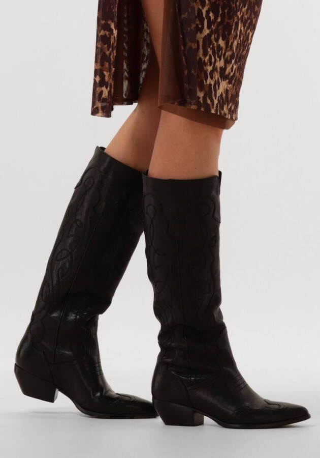 BLASZ Hoge Laarzen Dames 123 Maat: 43 Materiaal: Leer Kleur: Zwart