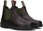 Blundstone Kid's #2394 Brown Leather With Olive Elastic Hoge schoenen grijs - Thumbnail 1