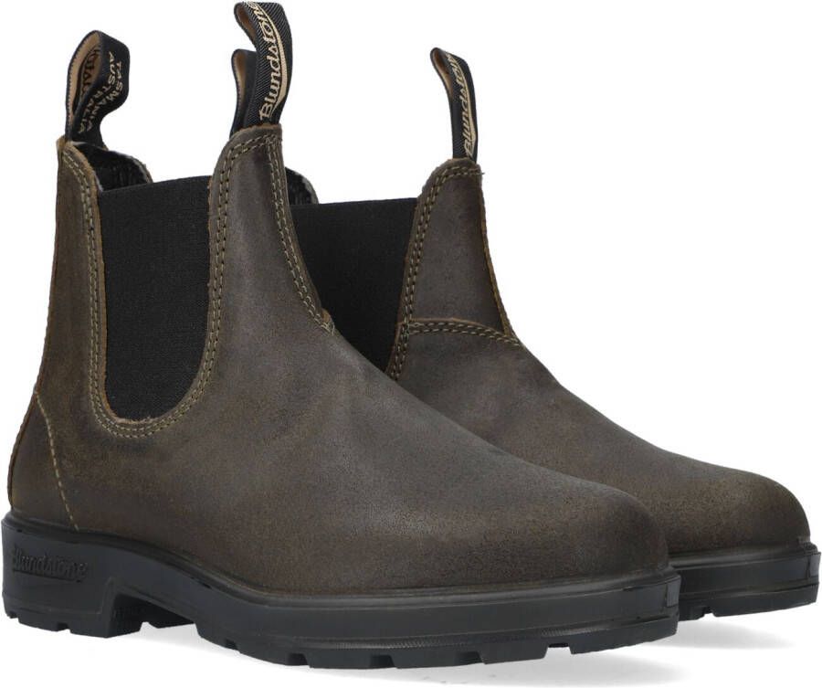 Blundstone Chelsea Laarzen Loop in Stijl met Dark Olive Breast Beatle El Side Boot Input Crust Groen Unisex