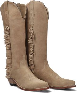 Bootstock Beige Cowboylaarzen Ruffle High Shaft Women