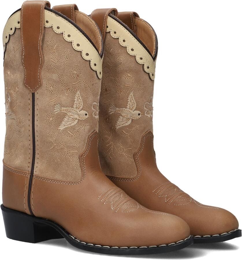 Bootstock Limited Cowboy Boot High Laarzen Leer Meisjes Camel