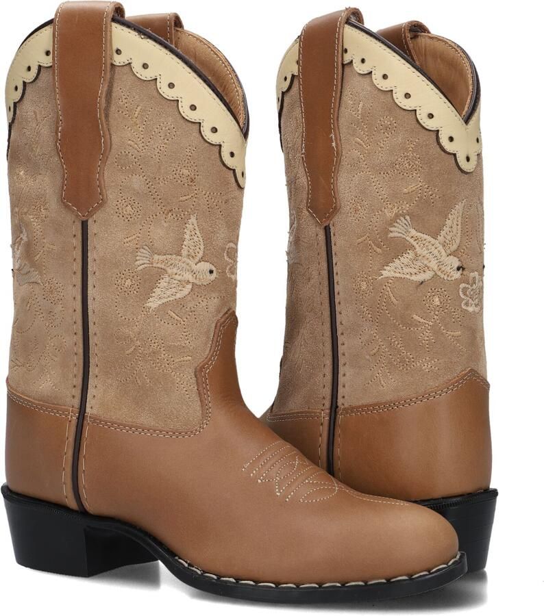 Bootstock Limited Cowboy Boot High Laarzen Leer Meisjes Camel - Foto 3