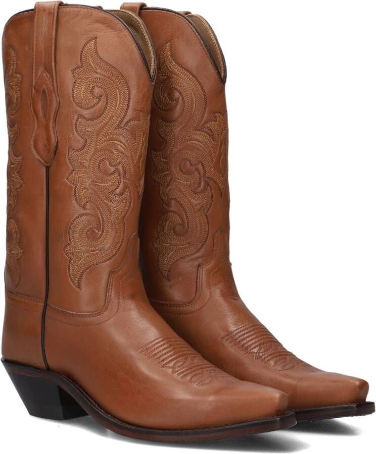 Bootstock Cognac Cowboy Laarzen Brown Dames