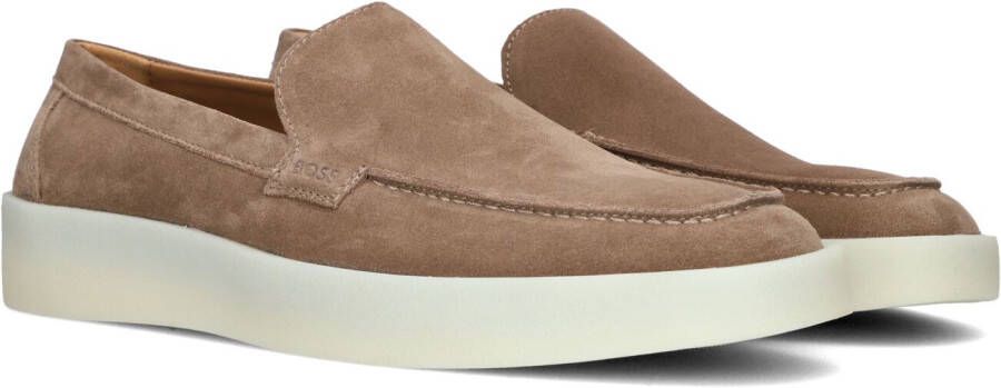 BOSS Instappers Heren Clay Loafer Maat: 45 Materiaal: Leer Kleur: Beige