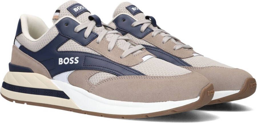 Boss Sneakers van leermix met labeldetails model 'Kurt'