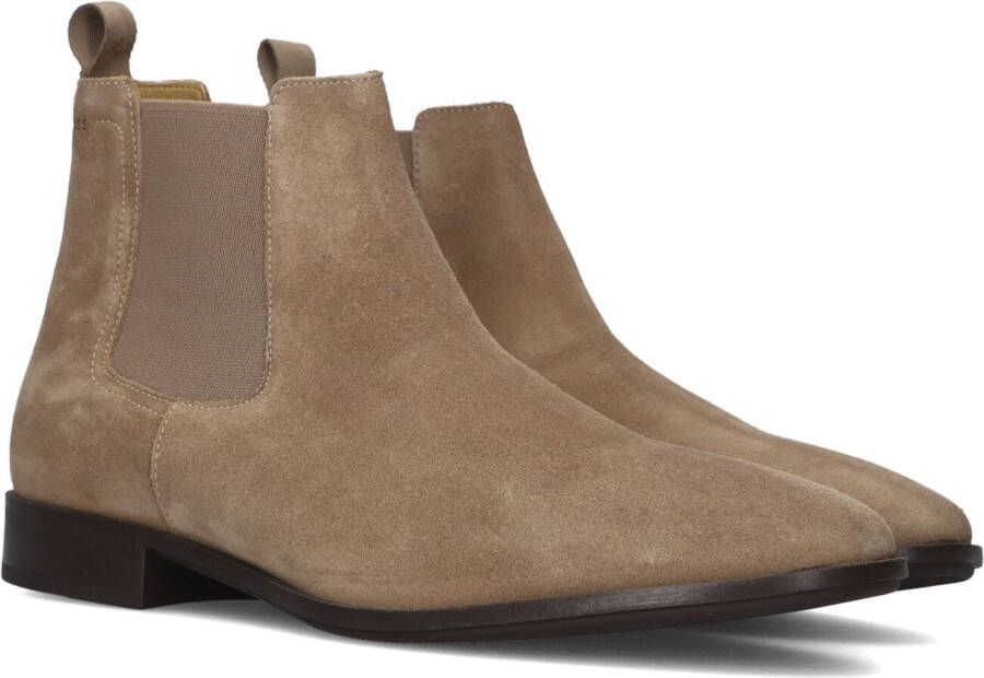 Boss Chelsea boots van leer met labeldetails model 'Colby'