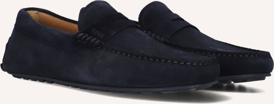 Hugo Blauwe Suède Mocassins voor Heren