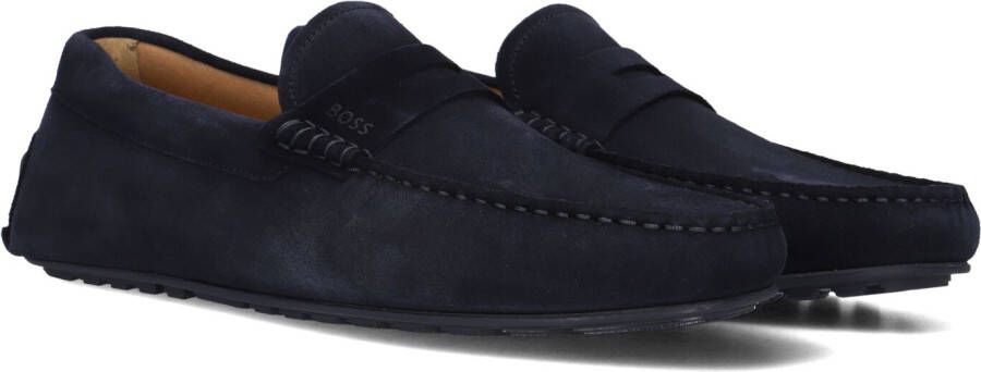 Hugo Blauwe Suède Mocassins voor Heren