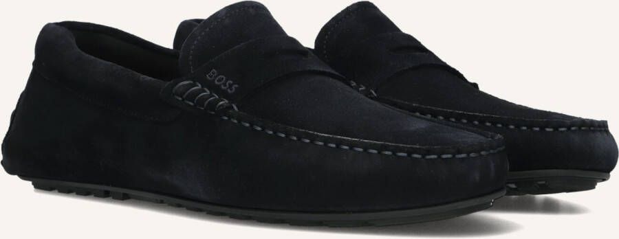 BOSS Mocassins Heren Noel_mocc Maat: 42 Materiaal: Suède Kleur: Blauw