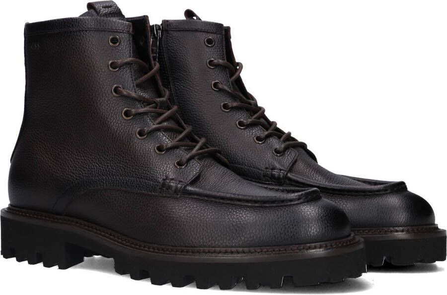 BOSS Veterboots Heren Julyo_halb Maat: 43 Materiaal: Leer Kleur: Bruin