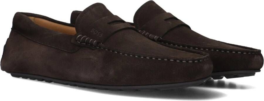 Boss Mocassins van leer met labeldetail model 'Noel'