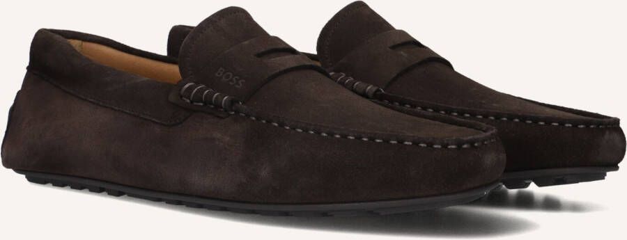 Boss Mocassins van leer met labeldetail model 'Noel'