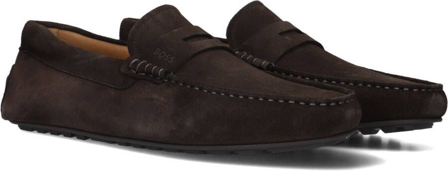 Boss Mocassins van leer met labeldetail model 'Noel'