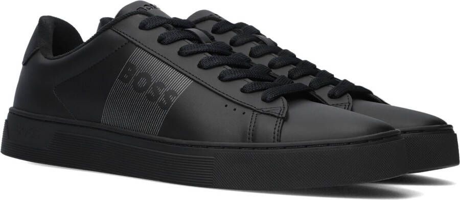 Boss Zwarte Lage Sneakers Rhys Tenn