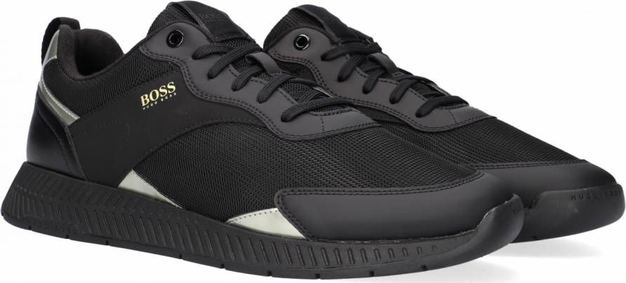 Boss Zwarte Lage Sneakers Titanium Runn Mxmt