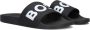 Hugo Boss Band Slippers Collectie Lente Zomer Black Heren - Thumbnail 1