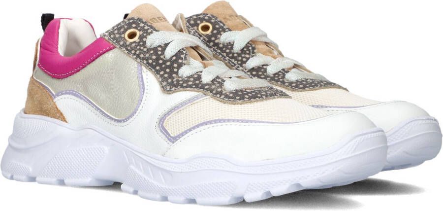 Braqeez Reece Run Lage sneakers Leren Sneaker Meisjes Kids Beige