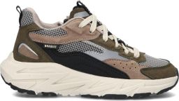 Braqeez Matteo chunky suède sneakers groen taupe