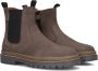 Braqeez 425922-117 Jongens Chelsea Boots Bruin Leer Ritssluiting - Thumbnail 1