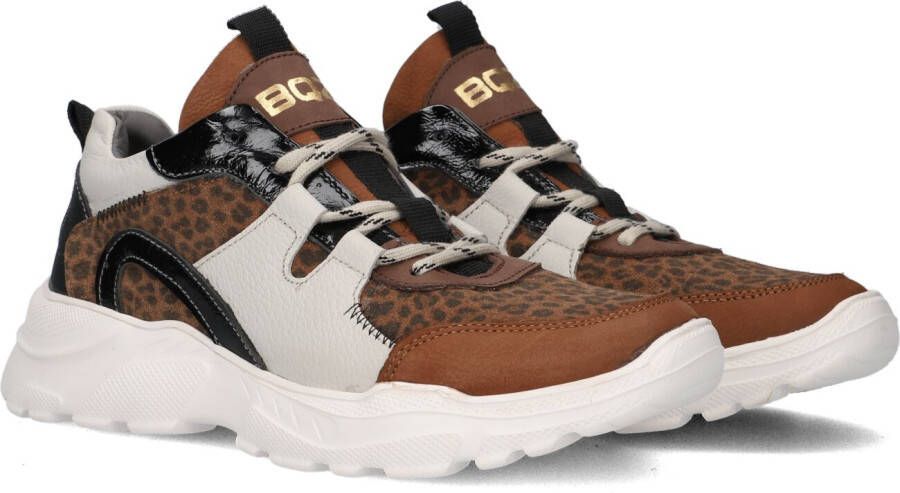 Braqeez 421792-513 Lage Sneakers Bruin Print Leer Veters