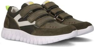 Braqeez 422431-169 Jongens Lage Sneakers Groen Nubuck Klittenband