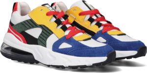 Braqeez 422454-523 Jongens Lage Sneakers Wit Rood Blauw Geel Groen Leer Veters