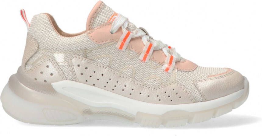 Braqeez 421270-596 Meisjes Lage Sneakers Beige Roze Leer Veters - Foto 2