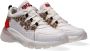 Braqeez 421270-500 Meisjes Lage Sneakers Wit Print Leer Veters - Thumbnail 1