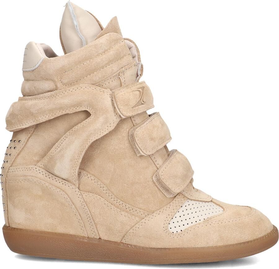 Bronx dames sneaker sleehak Jae-yy triple strap suede beige - Foto 2