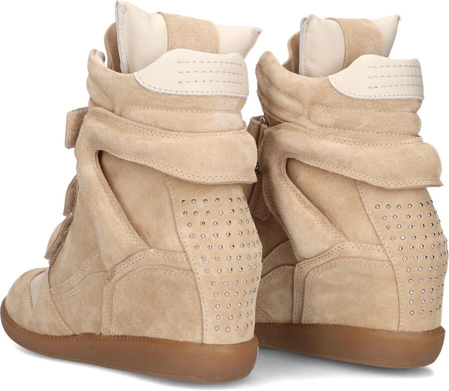Bronx dames sneaker sleehak Jae-yy triple strap suede beige - Foto 3