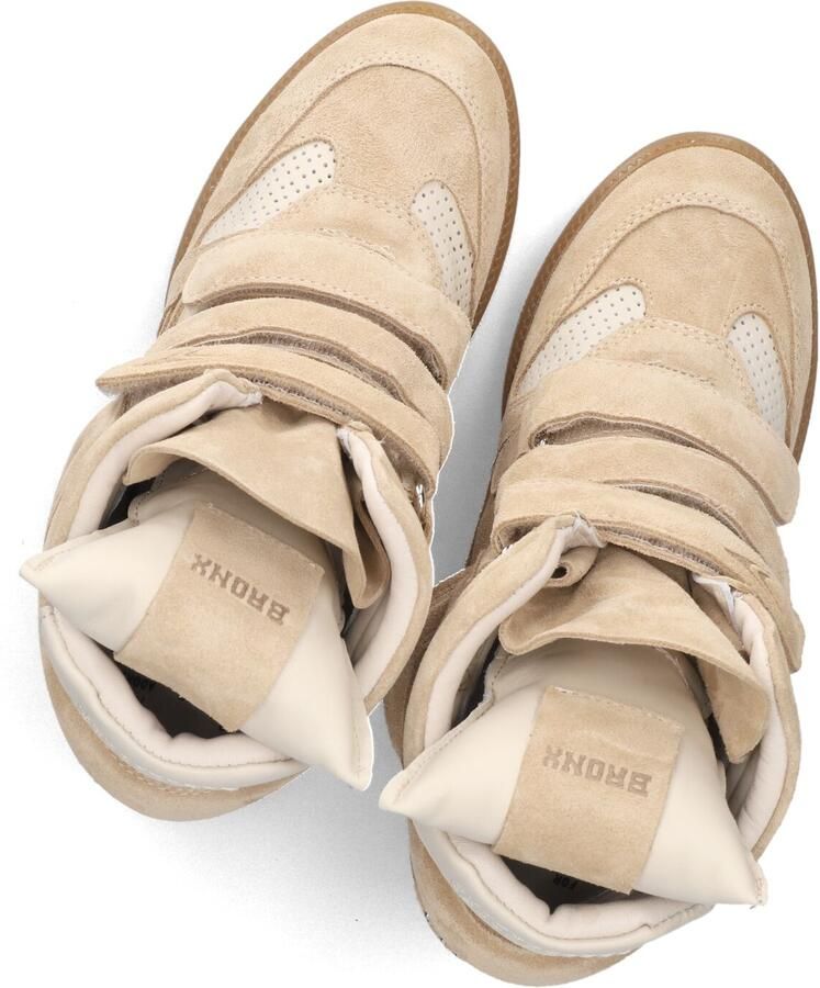 Bronx dames sneaker sleehak Jae-yy triple strap suede beige - Foto 4