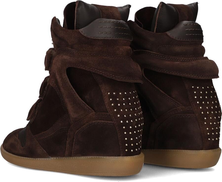 Bronx dames sneaker sleehak Jae-yy triple strap suede bruin - Foto 4